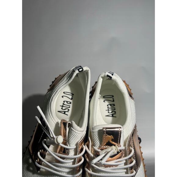Womens Astra‎ 2.0 Tennis Comfort Sneakers Walking Size 9.5 (40) White Gold NWB - Picture 10 of 12